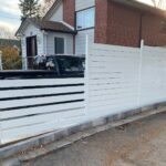 white aluminum privacy fence california