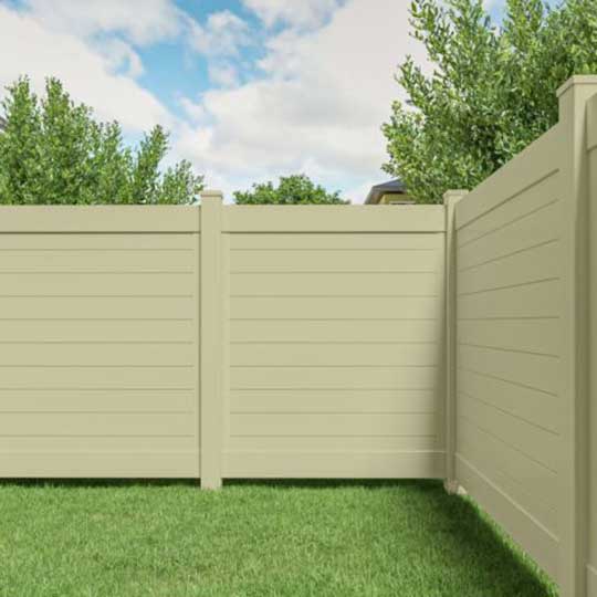 Horizontal Tan Vinyl Fence Panels Wholesale Fence USA