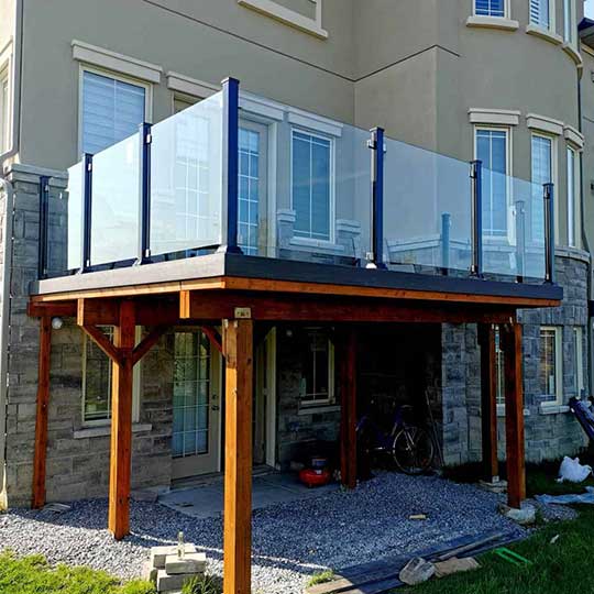 Semi Frameless Aluminum Glass Railings Wholesale Fence USA